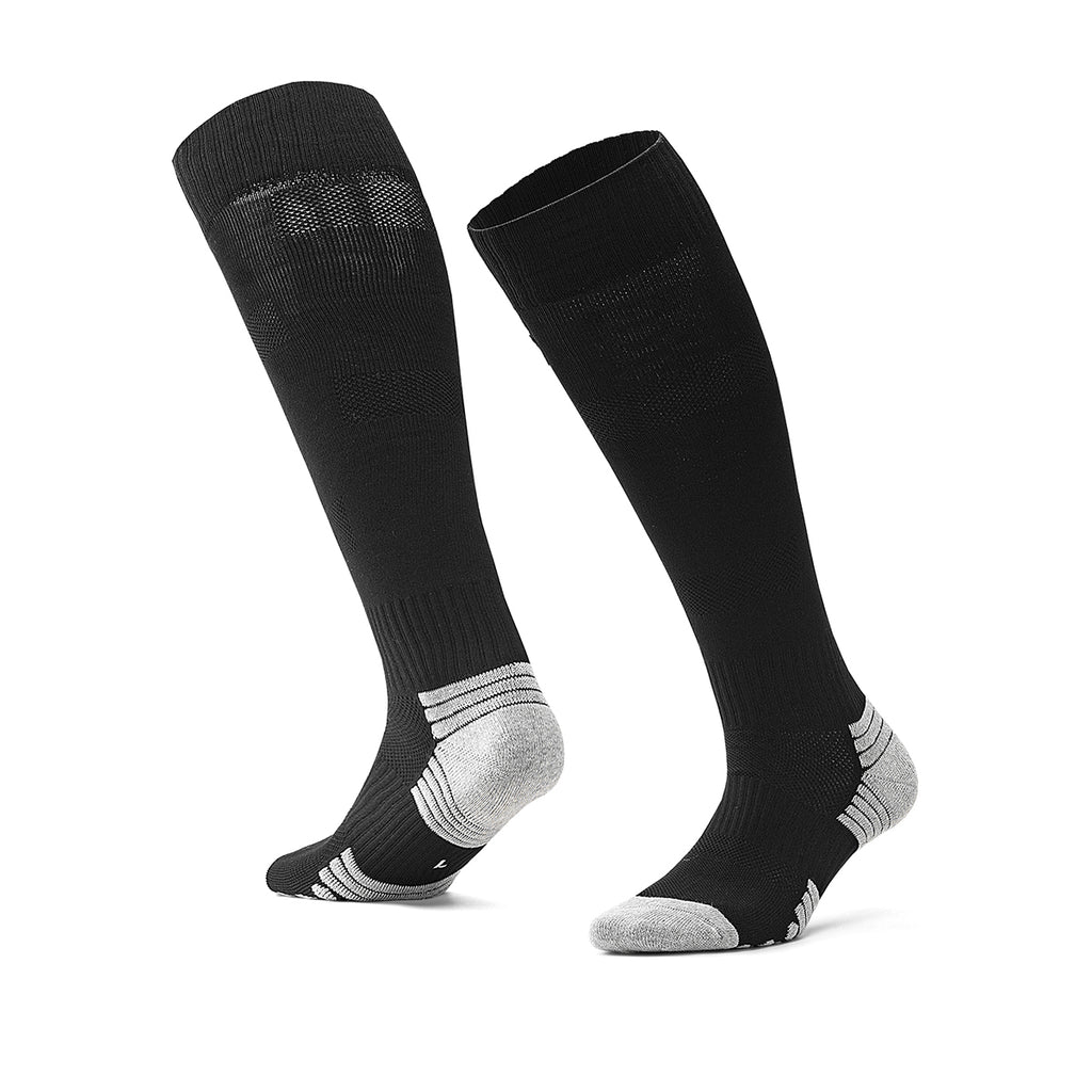 Black Evening Training Soccer Socks | Hard Court Anti-Slip