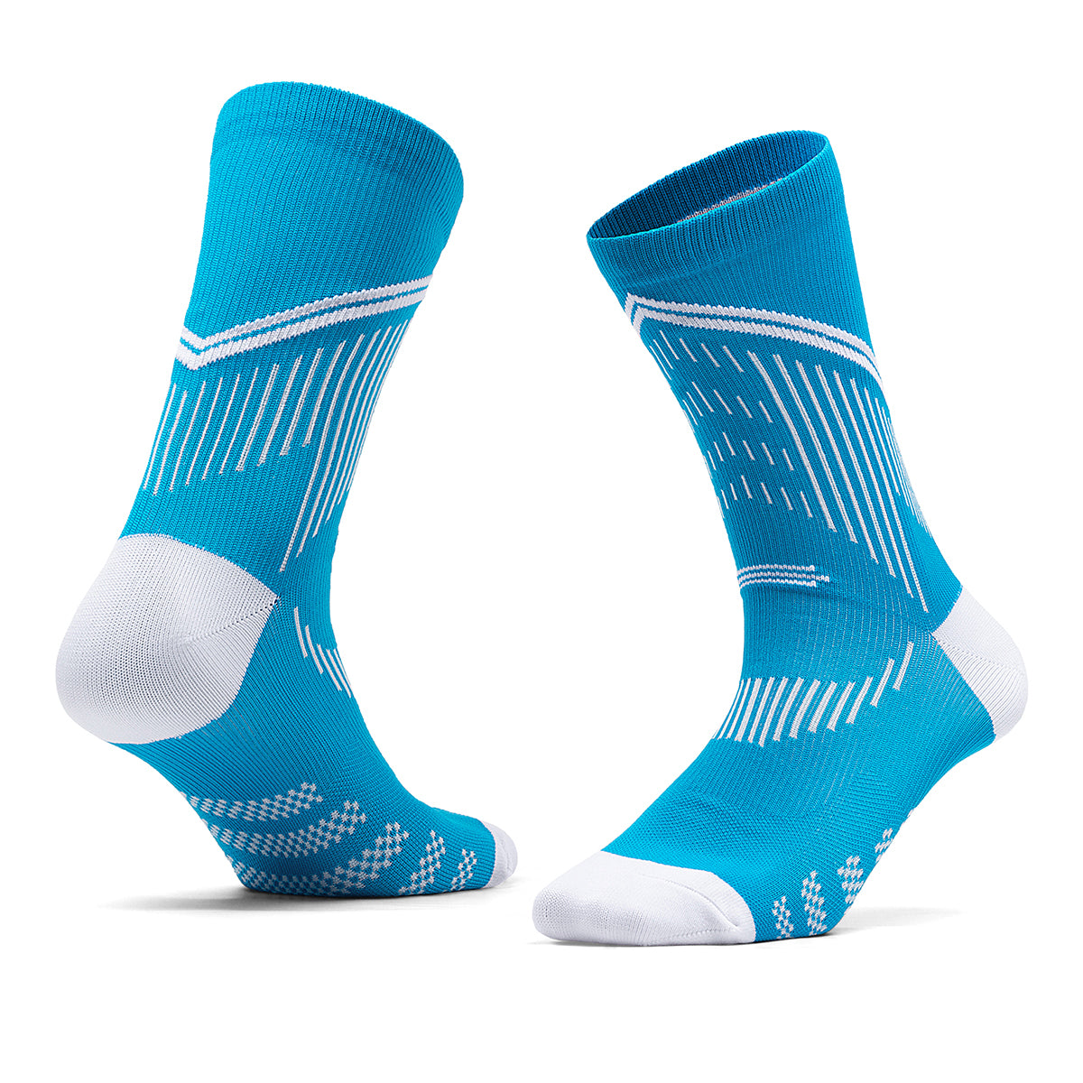 Summer Road Marathon Running Socks | OEM Breathable Quick-Dry Blue-White Athletic Socks