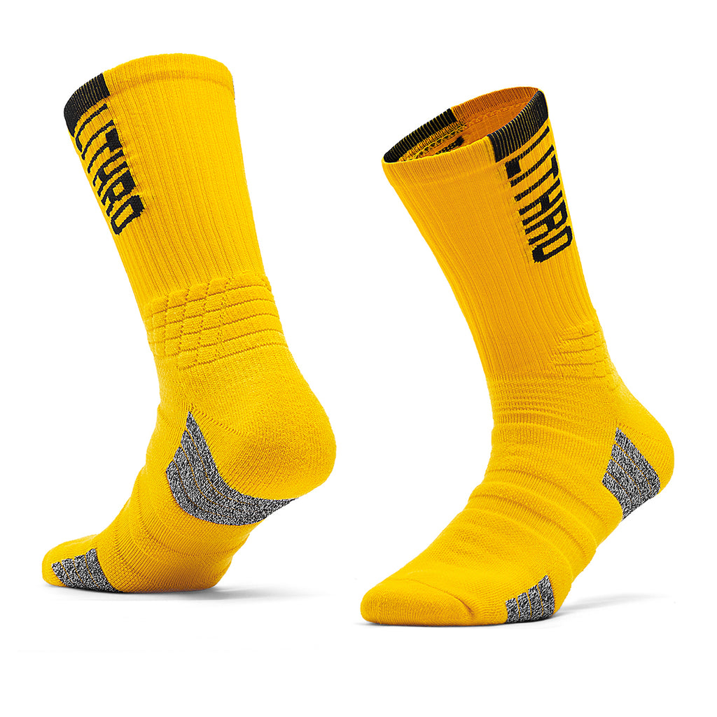 Yellow High-Visibility Basketball Socks