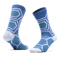 Customizable Light Blue White Road Cycling Socks | OEM Breathable Summer Bike Compression Socks