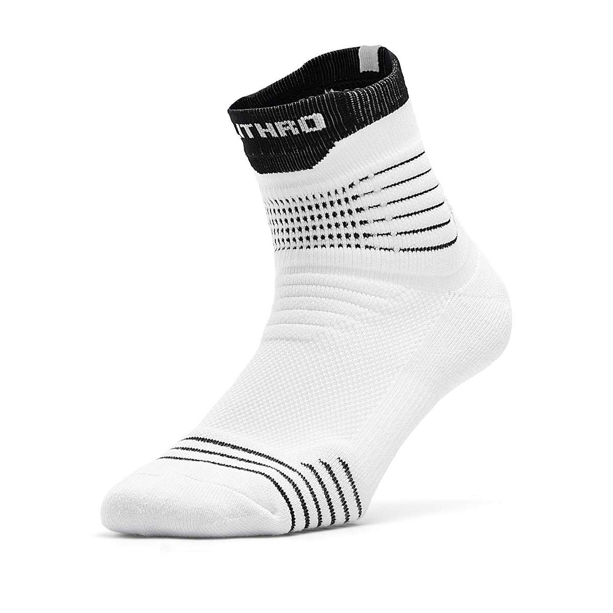 Custom Black White Quarter Crew Socks | OEM Multi-Sport Training Socks