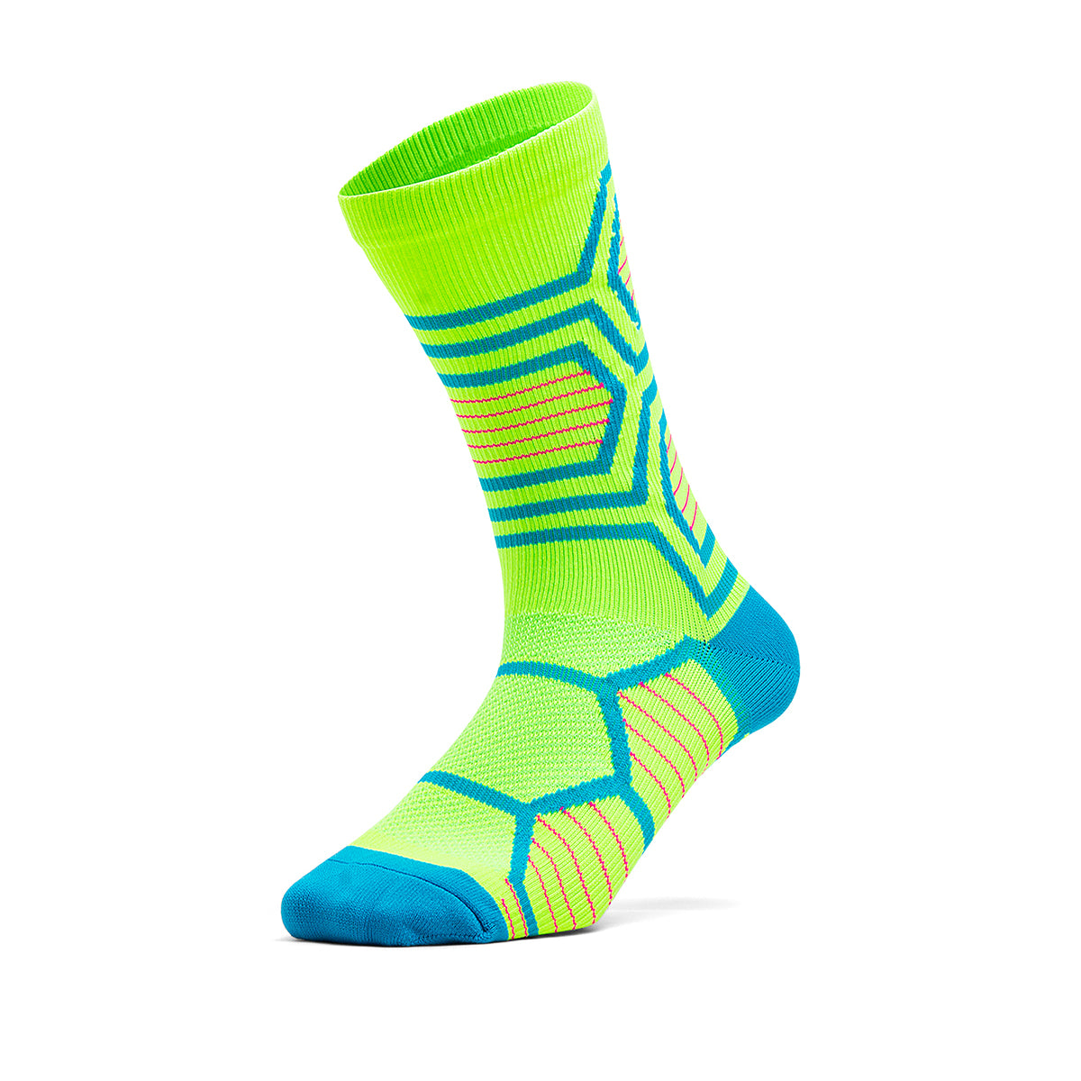 OEM Neon Green High-Visibility Mountain Bike Race Socks | 50 Pairs MOQ