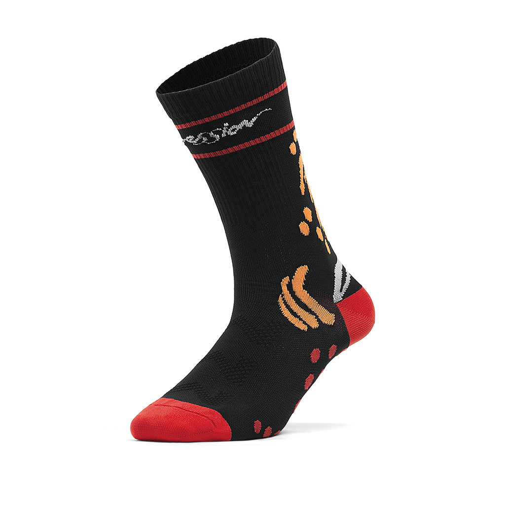 Anti-Slip Grip Cycling Socks | OEM Flame Pattern Urban Bike Socks