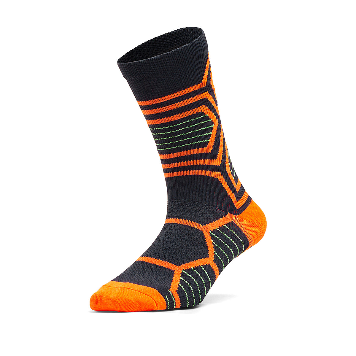 Geometric Compression Crew Socks | OEM High-Intensity Training Athletic Socks