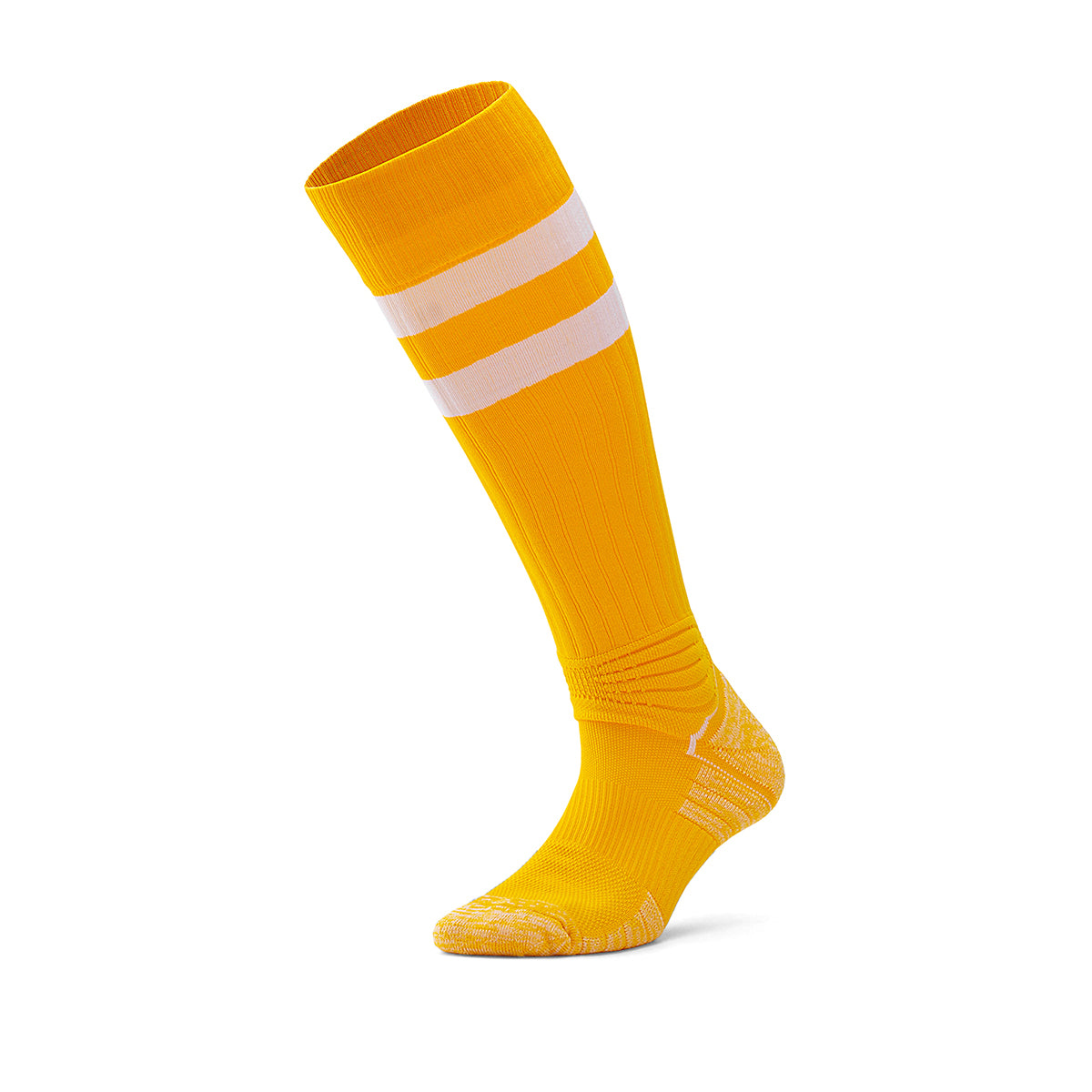 Evening Training Youth Soccer Socks | High-Visibility Yellow White Socks