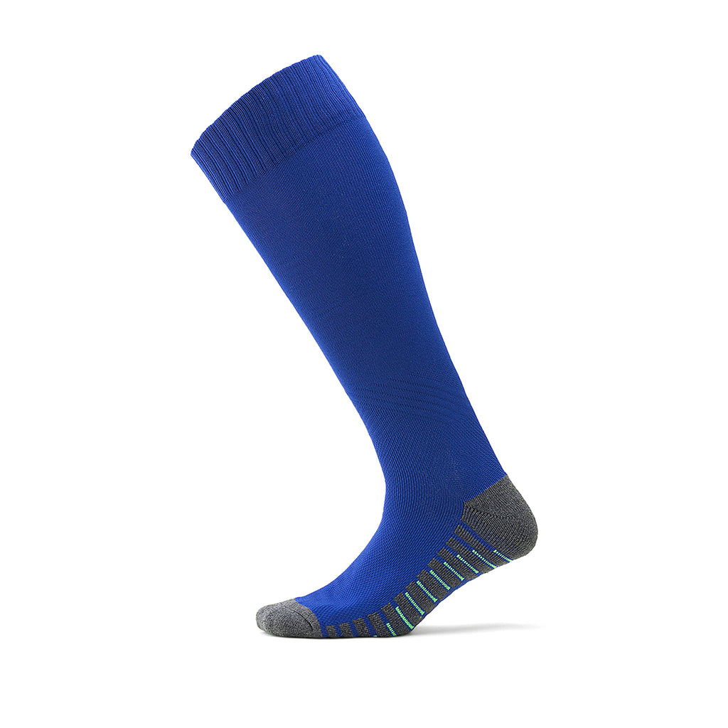 Royal Blue Gray Green Striped Soccer Socks | Campus League Anti-Slip Training Socks