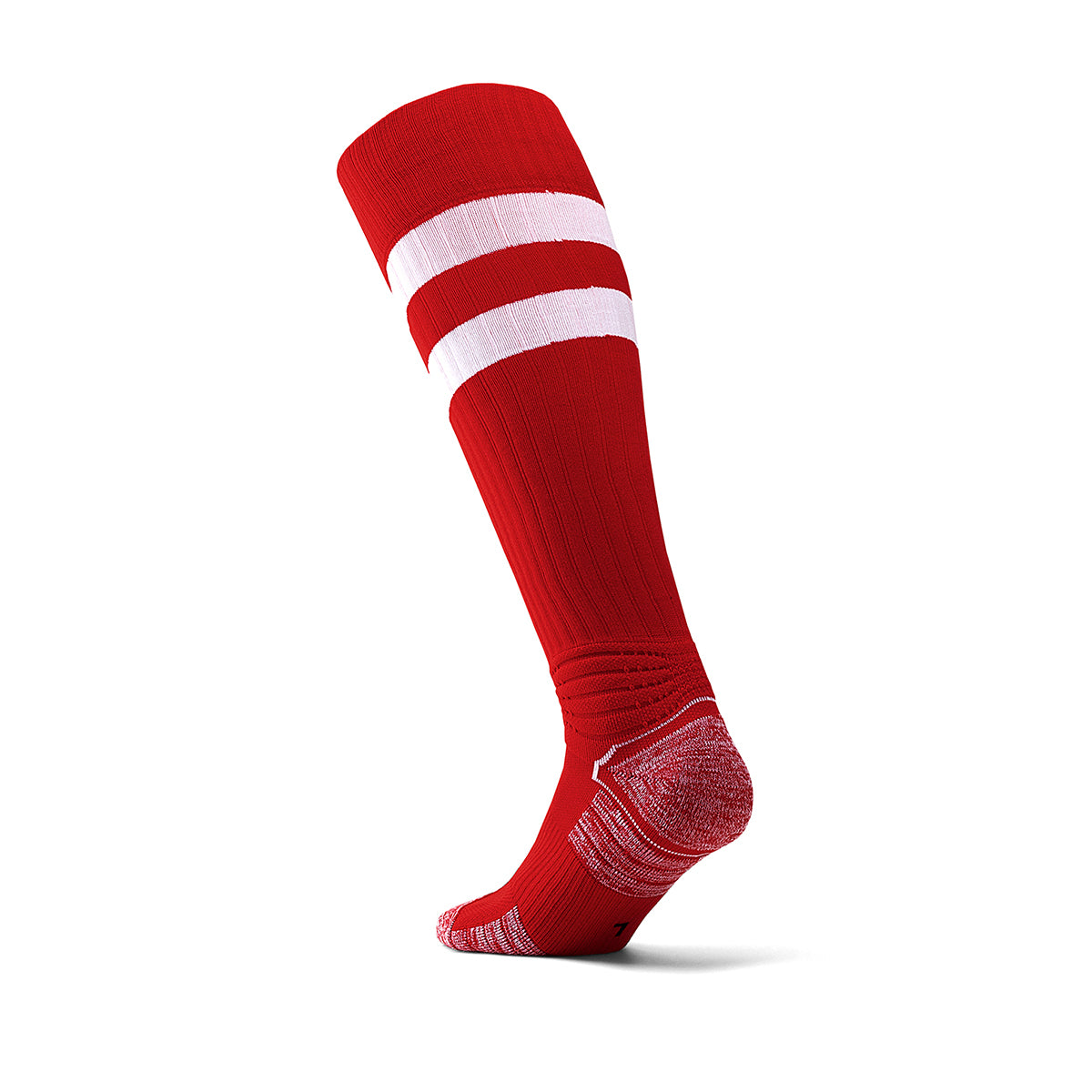 Red White Campus League Soccer Socks | School Team Home Uniform Socks