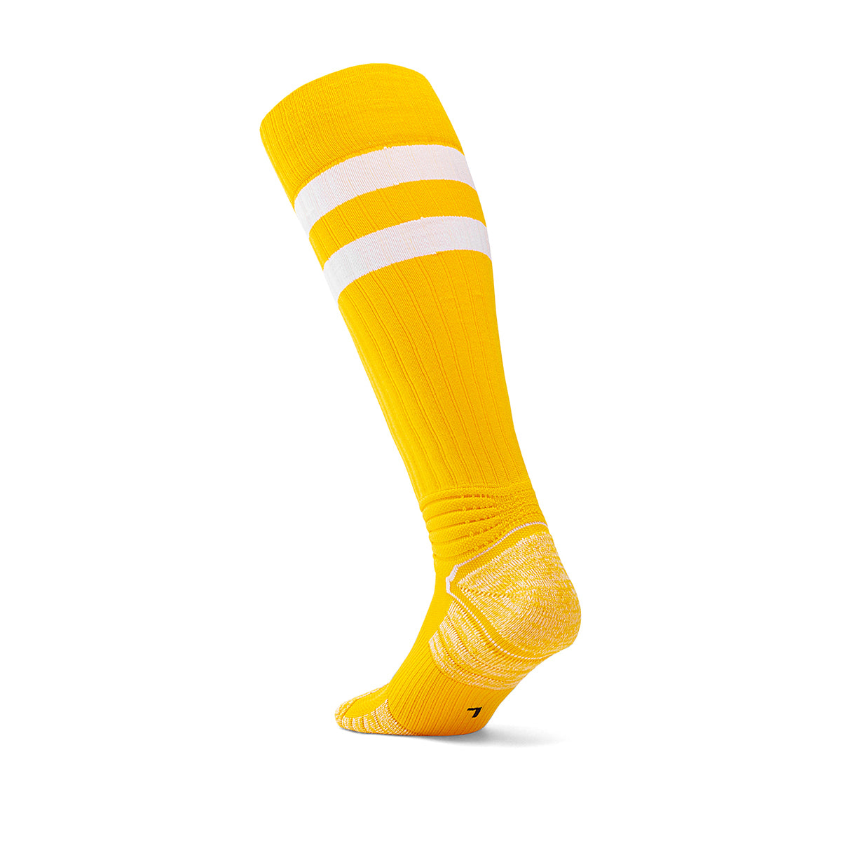 Evening Training Youth Soccer Socks | High-Visibility Yellow White Socks