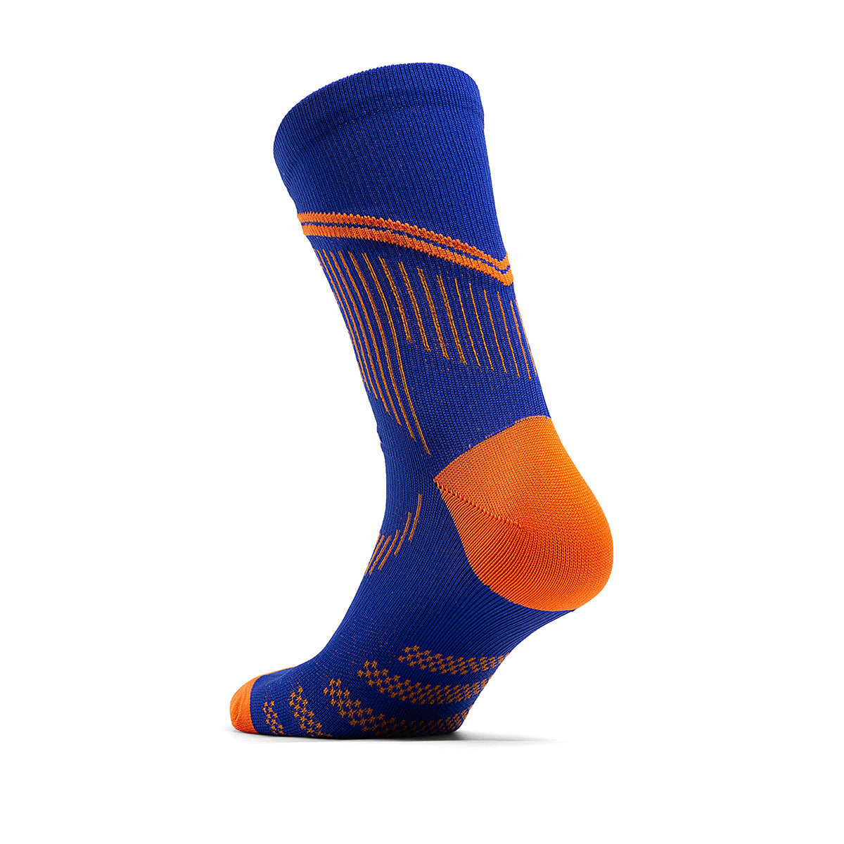 Marathon Running Compression Socks | OEM Mid-Distance Blue-Orange Athletic Socks