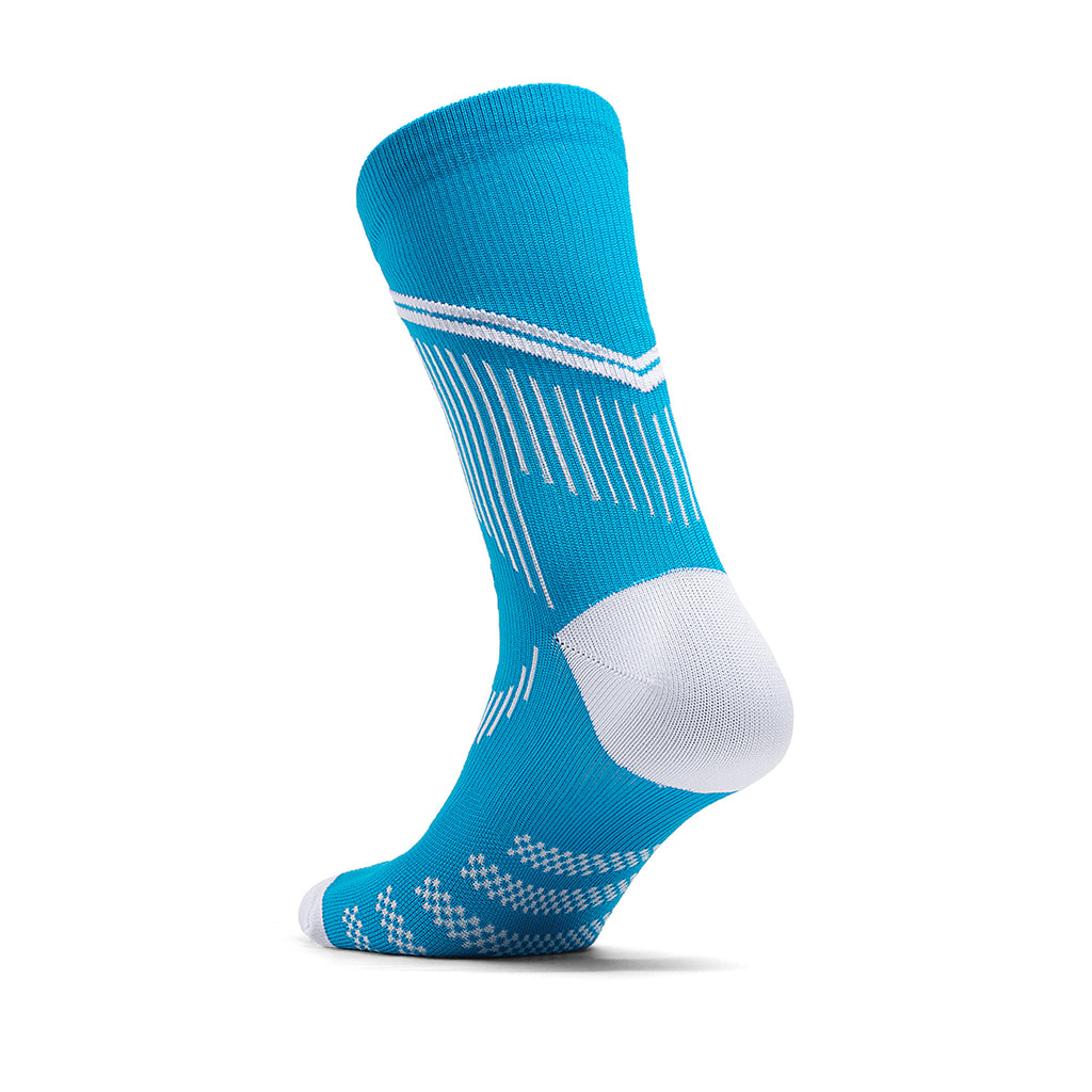 Summer Road Marathon Running Socks | OEM Breathable Quick-Dry Blue-White Athletic Socks