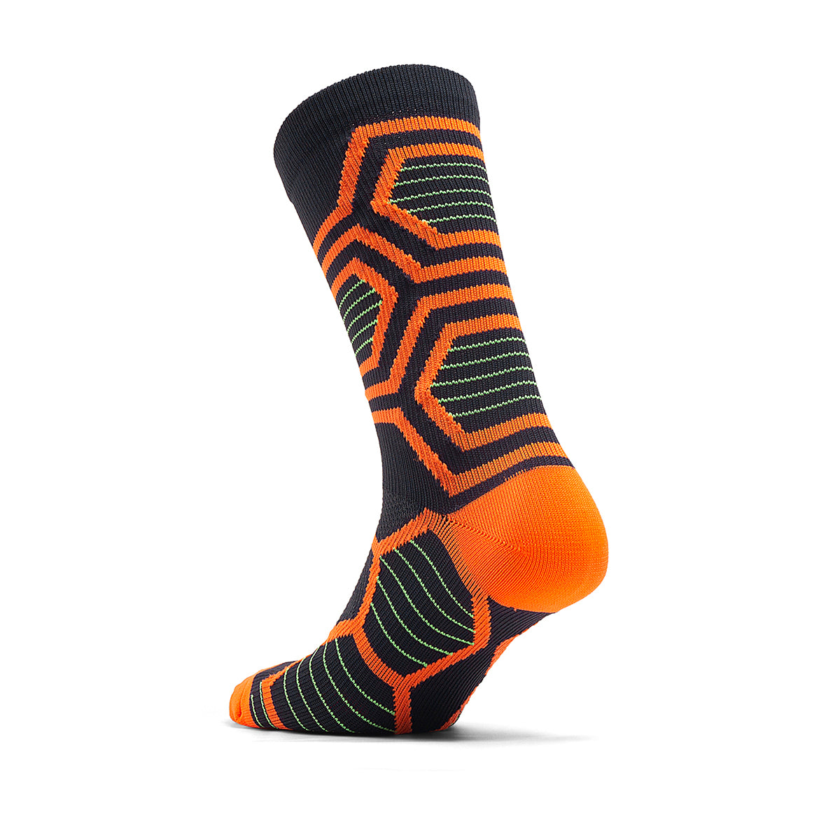 Geometric Compression Crew Socks | OEM High-Intensity Training Athletic Socks