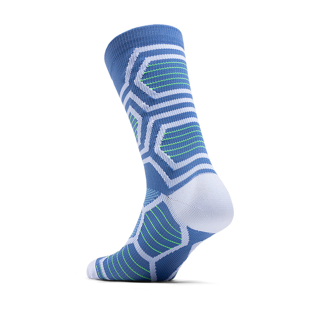 Customizable Light Blue White Road Cycling Socks | OEM Breathable Summer Bike Compression Socks