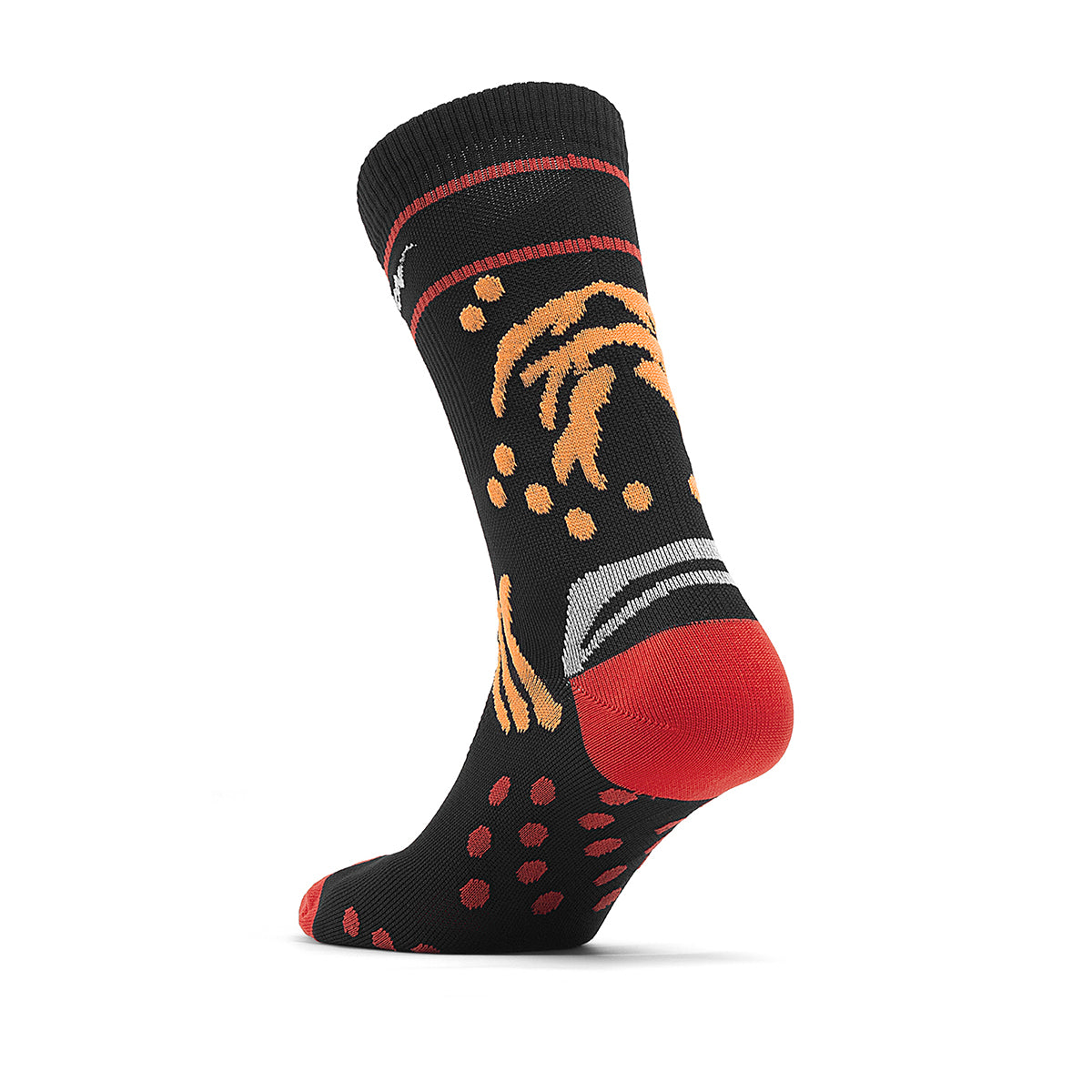 Anti-Slip Grip Cycling Socks | OEM Flame Pattern Urban Bike Socks
