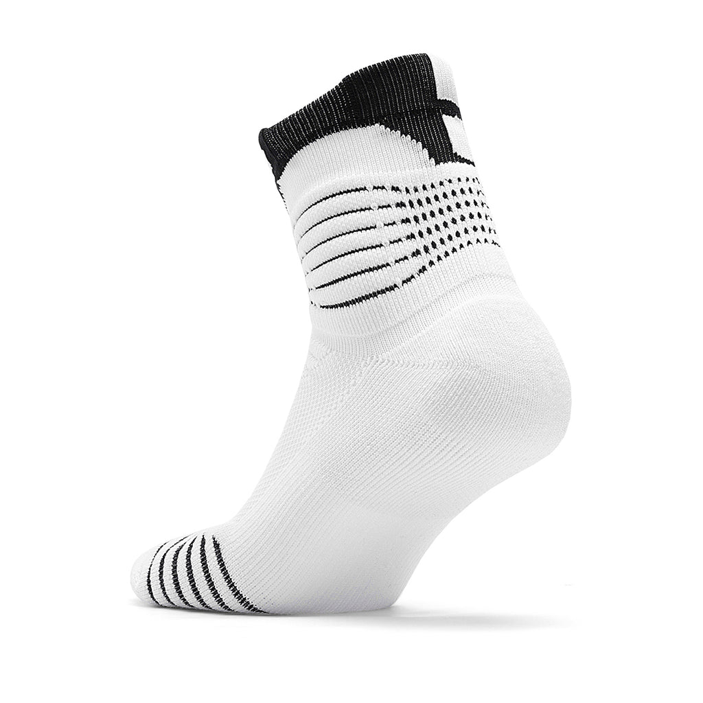 Custom Black White Quarter Crew Socks | OEM Multi-Sport Training Socks