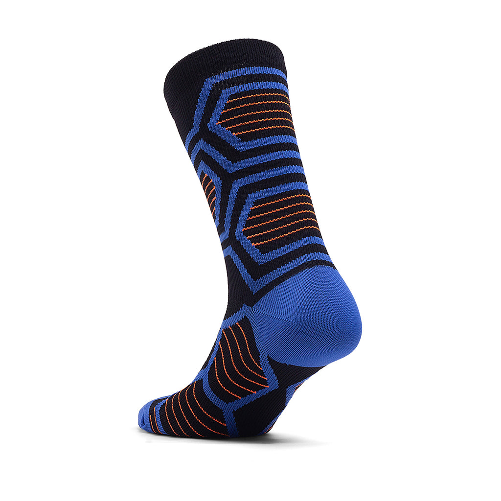 Blue-Orange Cycling Compression Crew Socks