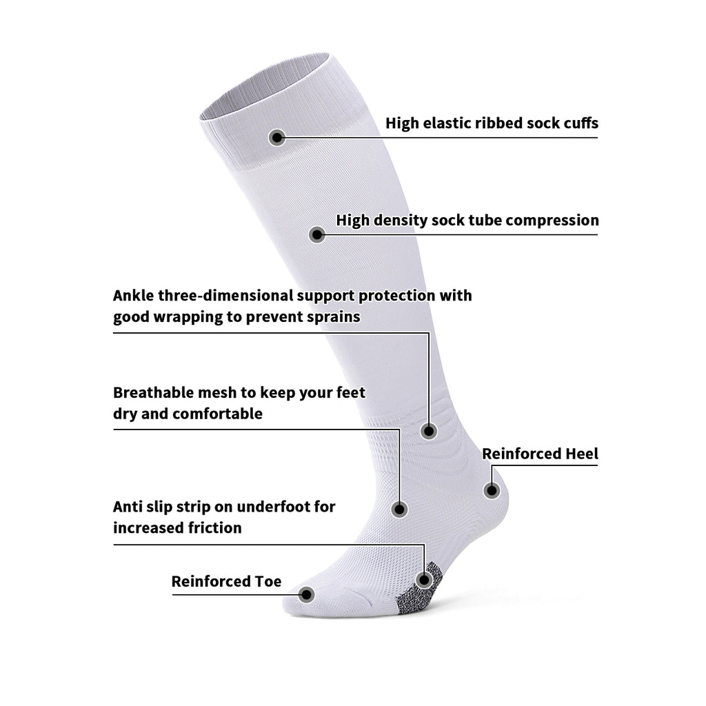 Anti-Slip Youth Soccer Socks | OEM High-Traction Terry Training Socks