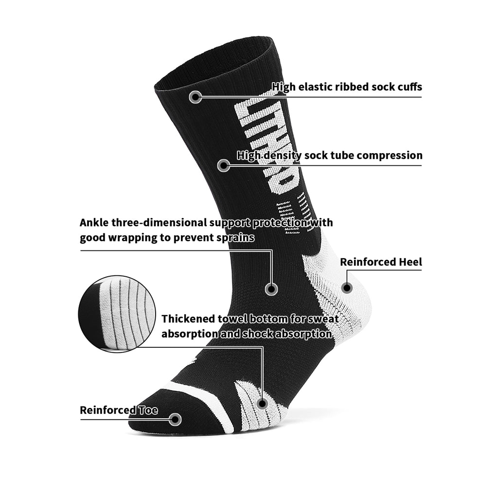 Bulk Black White Basketball Socks | Classic Universal for All Teams