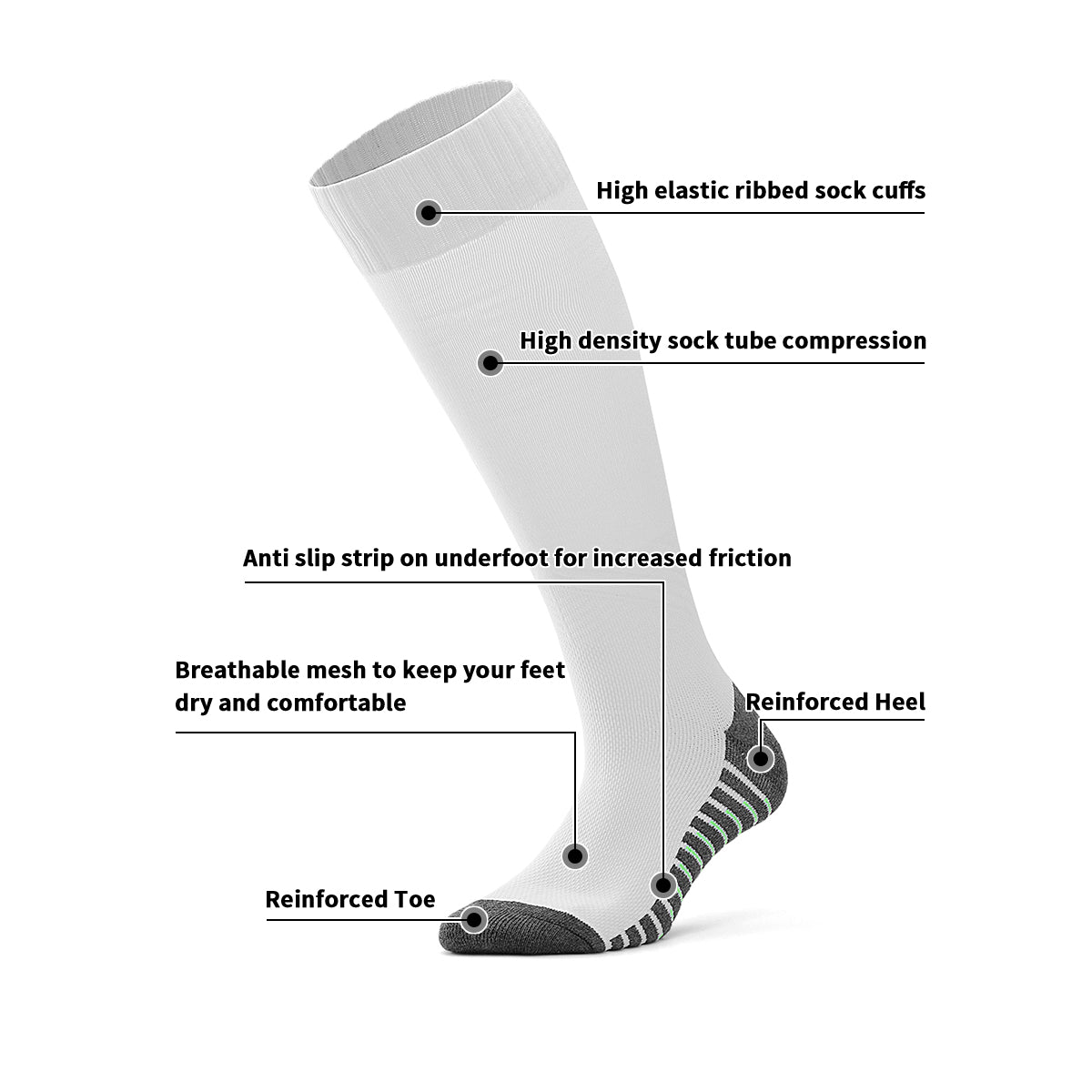 50 Pairs MOQ All-Purpose School Team Socks