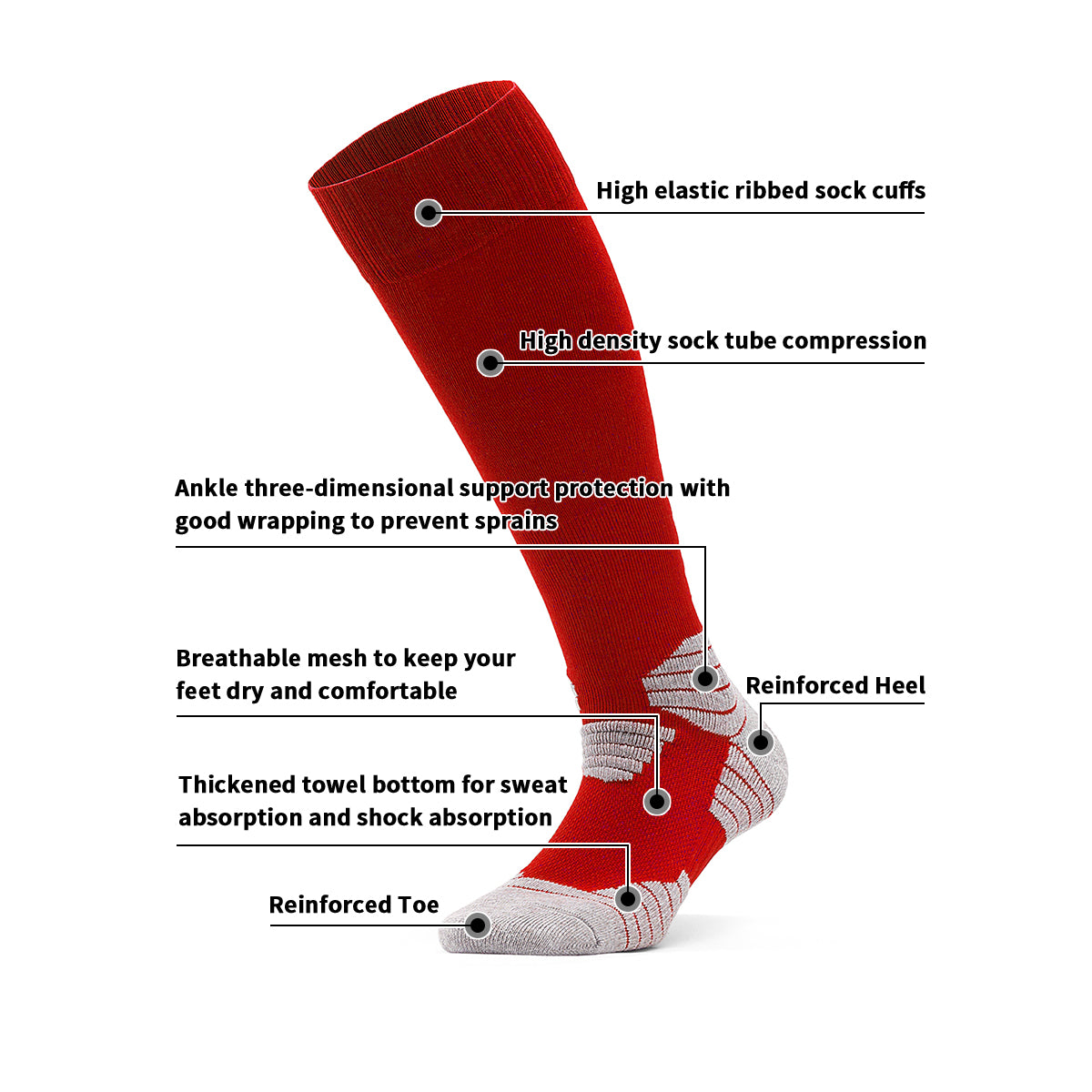 High-Visibility Home Team Socks