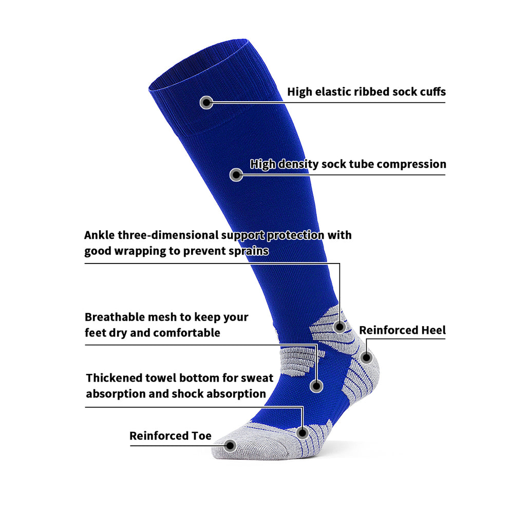 50 Pairs MOQ Royal Blue Away Team Socks