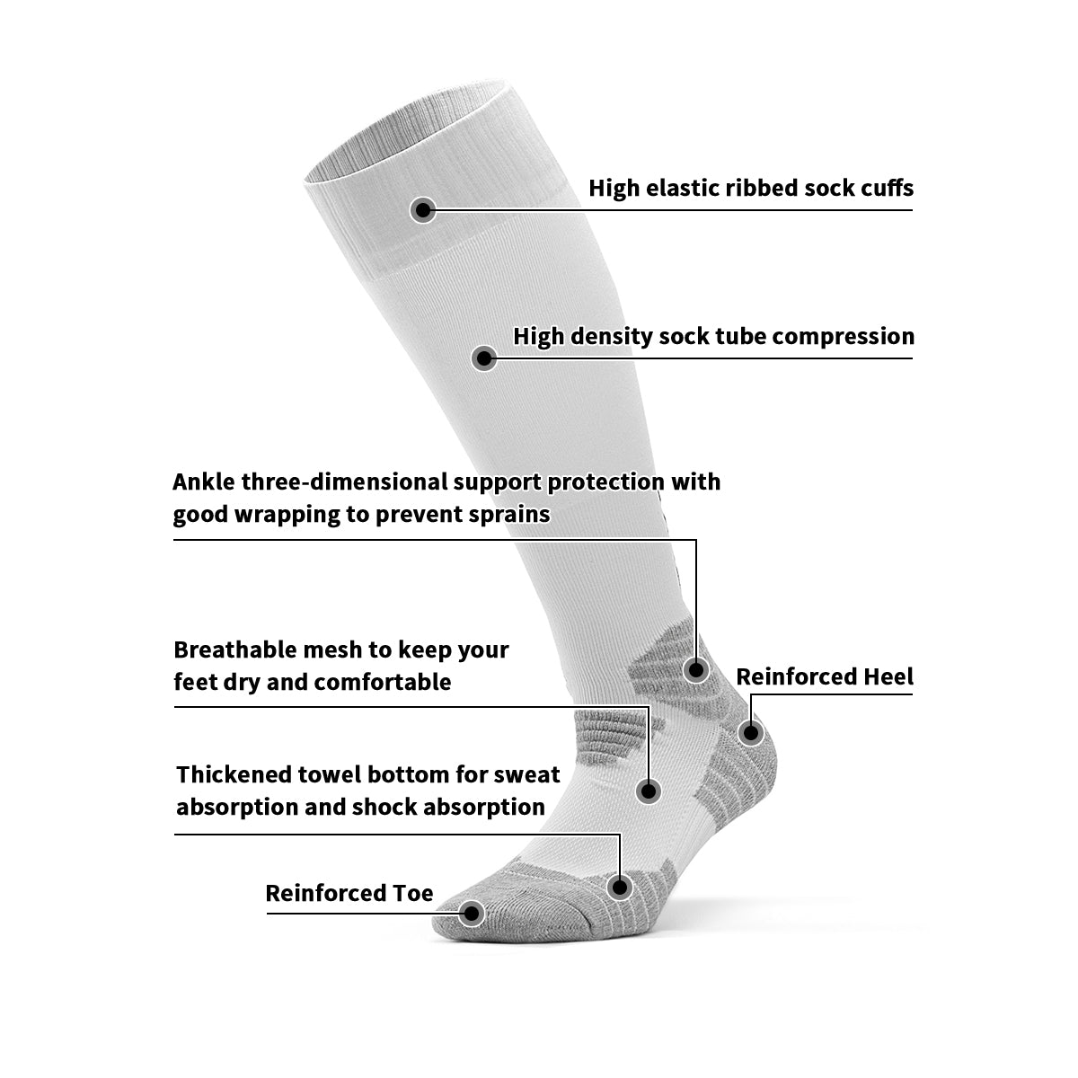Youth Academy Soccer Match Socks | Custom Logo Coach-Approved Football Socks