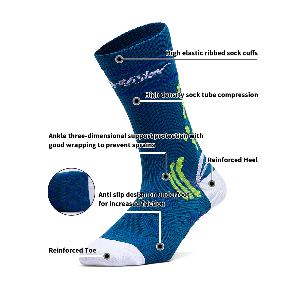 Mountain Stage Anti-Fatigue Grip Socks