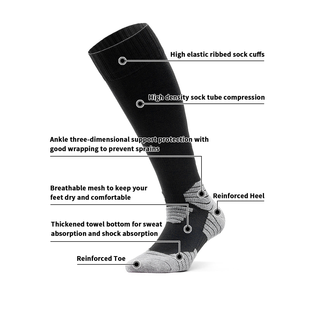 Winter Mud-Field Youth Soccer Socks