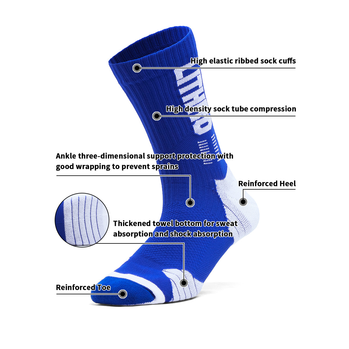 Blue Basketball Socks | Perfect for Any Team