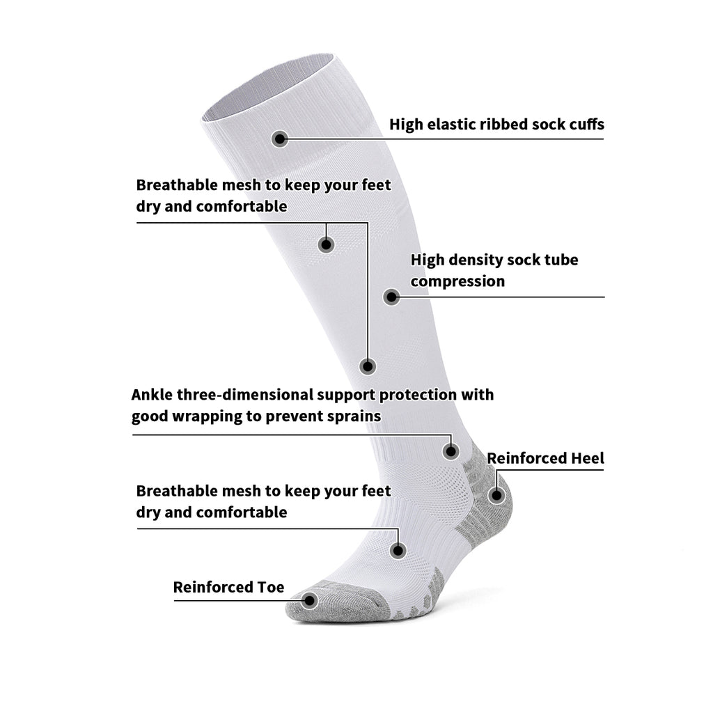 50 Pairs MOQ Hard Court Anti-Slip Socks | Academy Soccer Socks