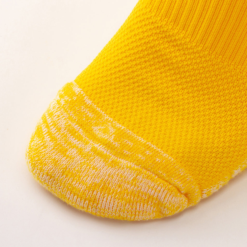 Evening Training Youth Soccer Socks | High-Visibility Yellow White Socks