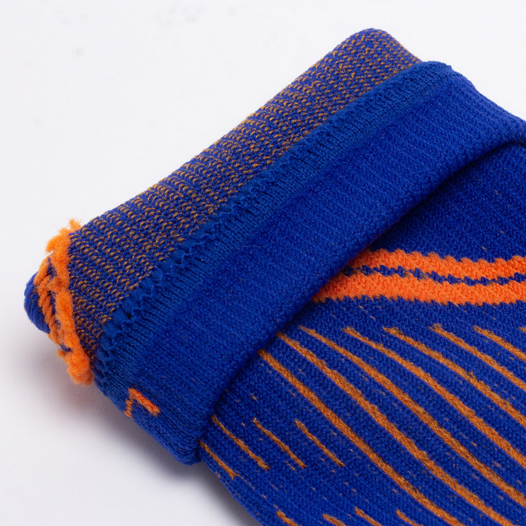 Marathon Running Compression Socks | OEM Mid-Distance Blue-Orange Athletic Socks