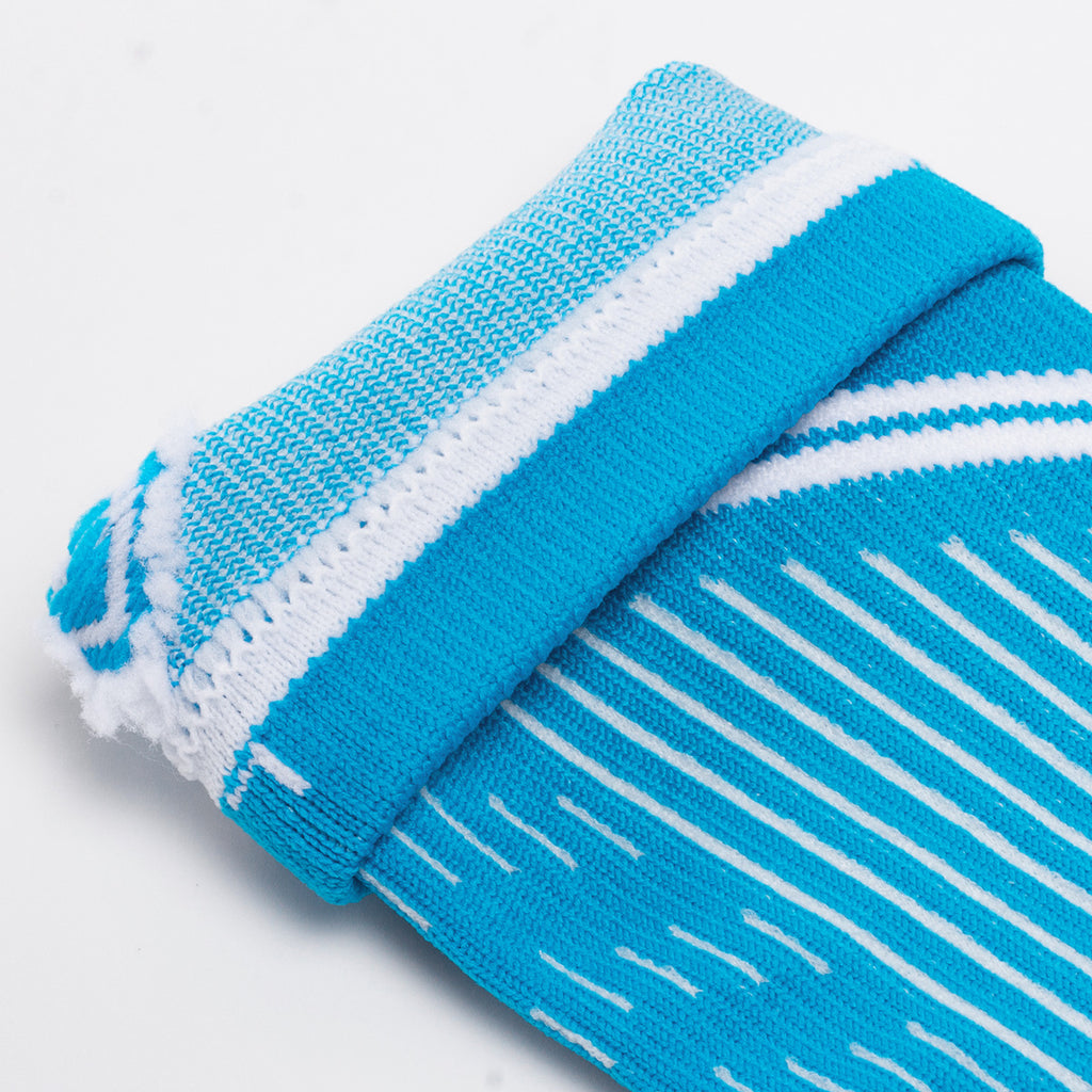 Summer Road Marathon Running Socks | OEM Breathable Quick-Dry Blue-White Athletic Socks