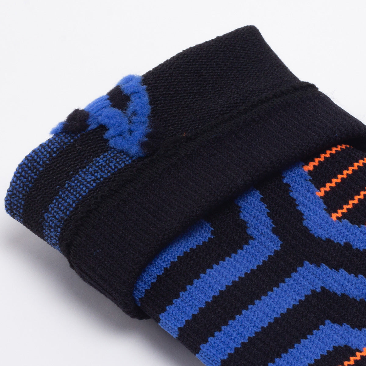 Blue-Orange Cycling Compression Crew Socks
