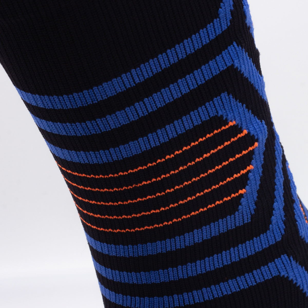 Blue-Orange Cycling Compression Crew Socks