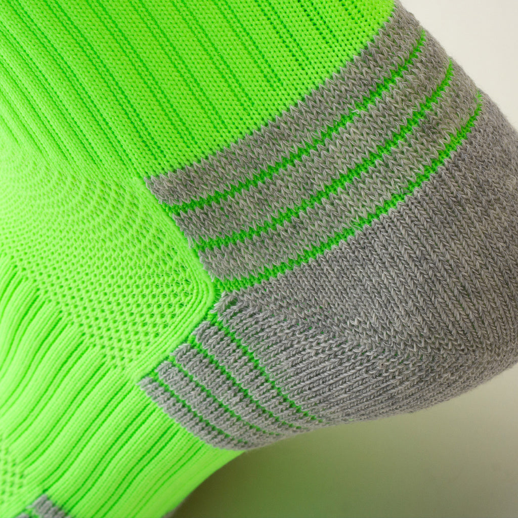 Neon Green Night Training Socks | High-Visibility Anti-Slip