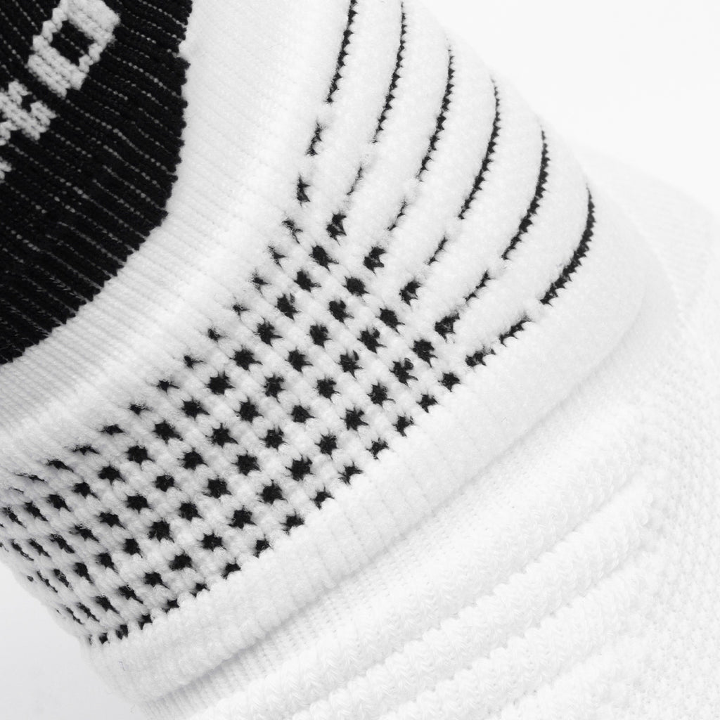 Custom Black White Quarter Crew Socks | OEM Multi-Sport Training Socks