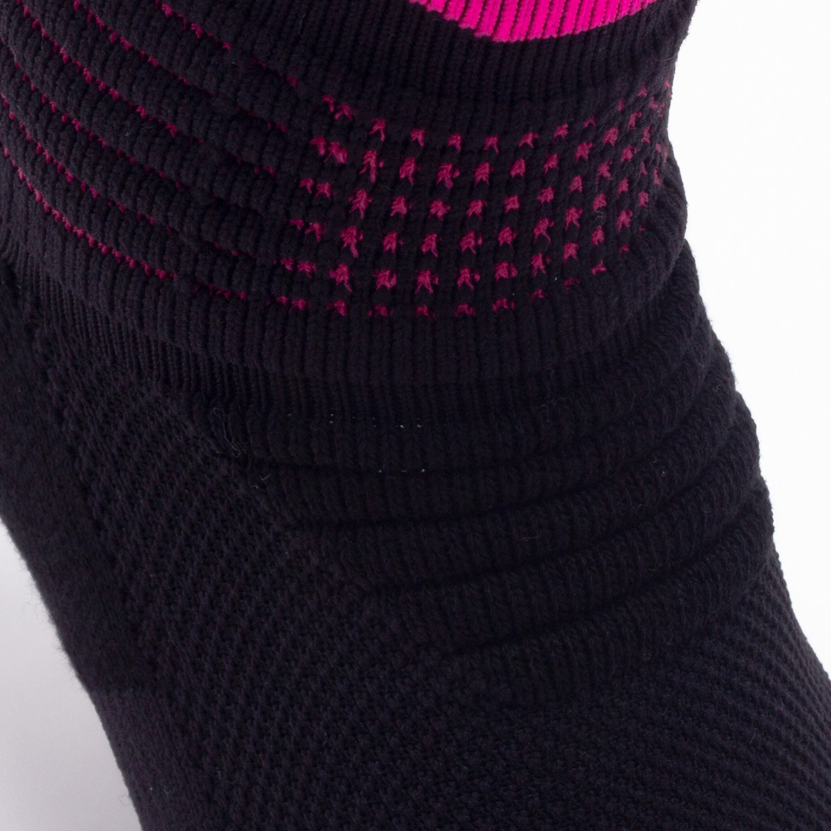Black Pink Quarter Crew Training Socks | Customizable Logo & Accent Socks 50 Pairs MOQ