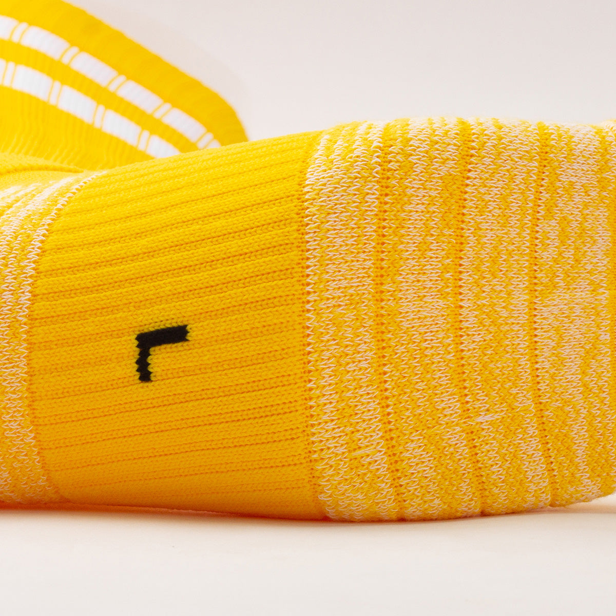 Evening Training Youth Soccer Socks | High-Visibility Yellow White Socks