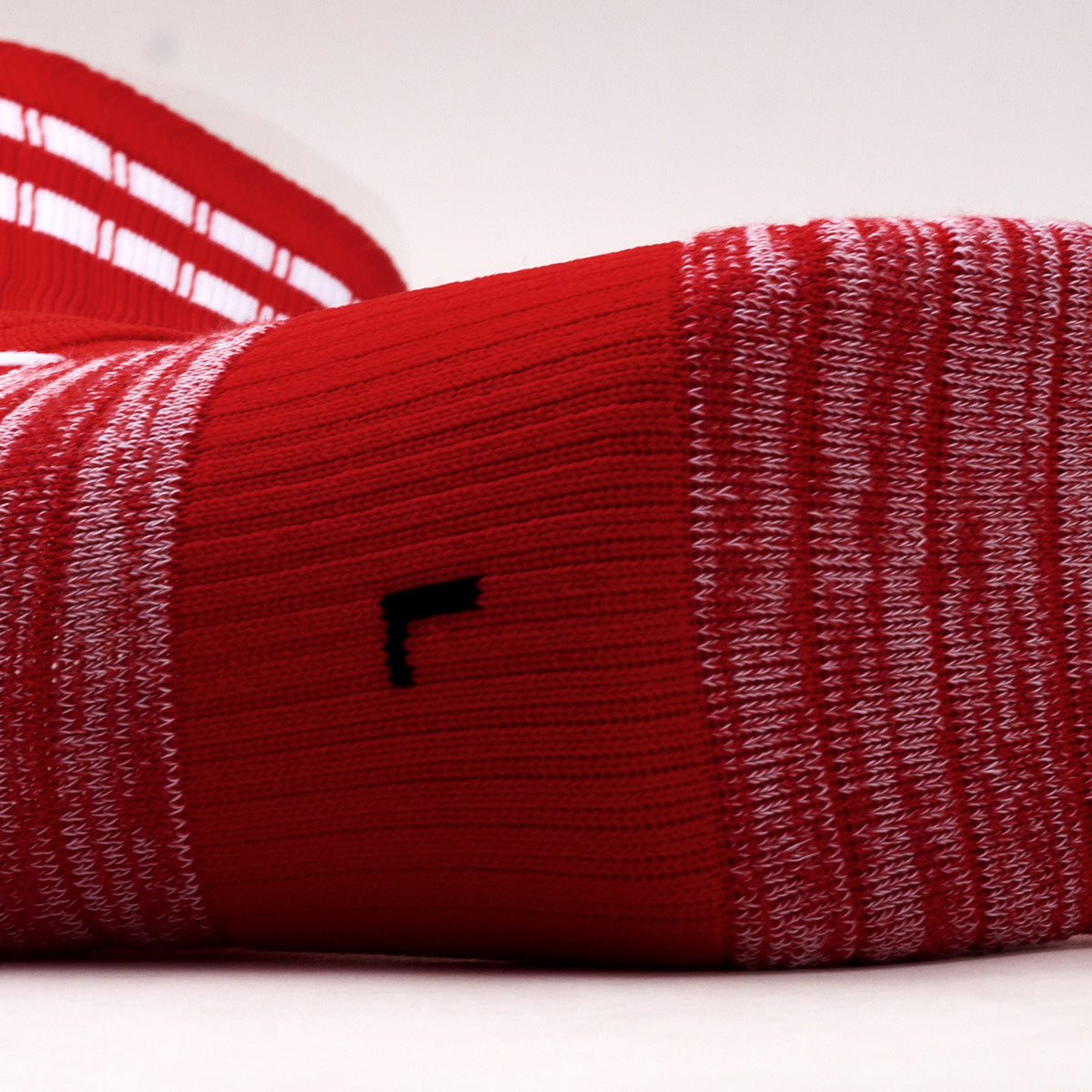Red White Campus League Soccer Socks | School Team Home Uniform Socks
