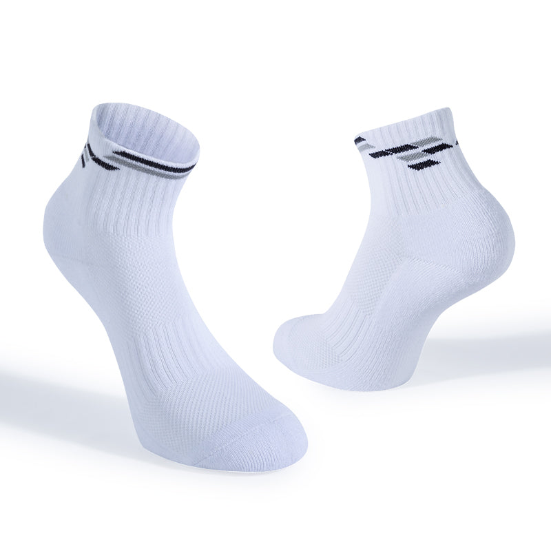 Tri-Color Mid-Cuff Everyday Socks | Customizable Logo & Stripe Socks