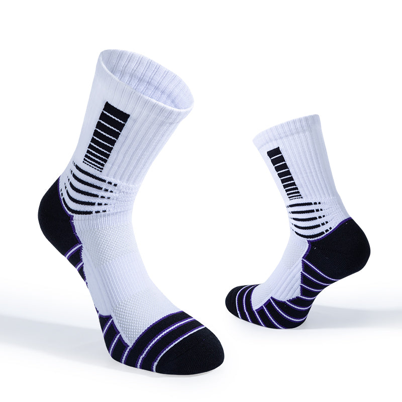Pro Striped Basketball Socks | No Blisters, Stay Dry