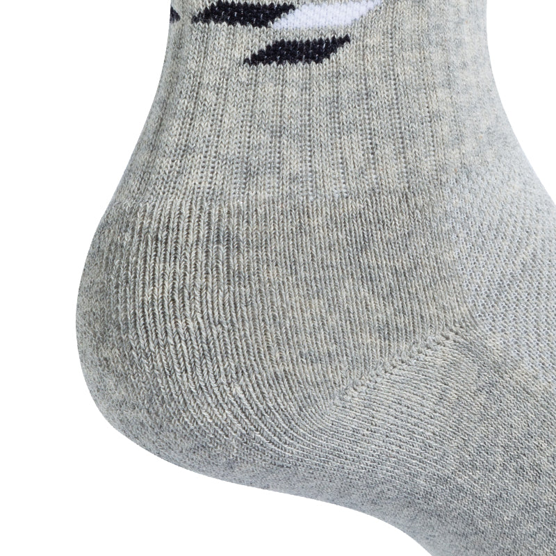 Tri-Color Mid-Cuff Everyday Socks | Customizable Logo & Stripe Socks