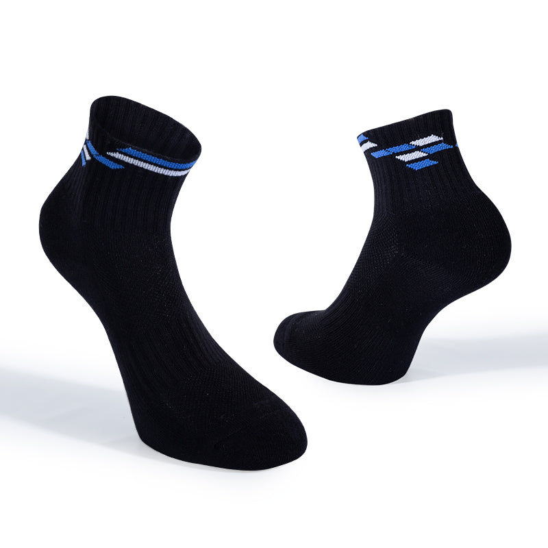 Tri-Color Mid-Cuff Everyday Socks | Customizable Logo & Stripe Socks