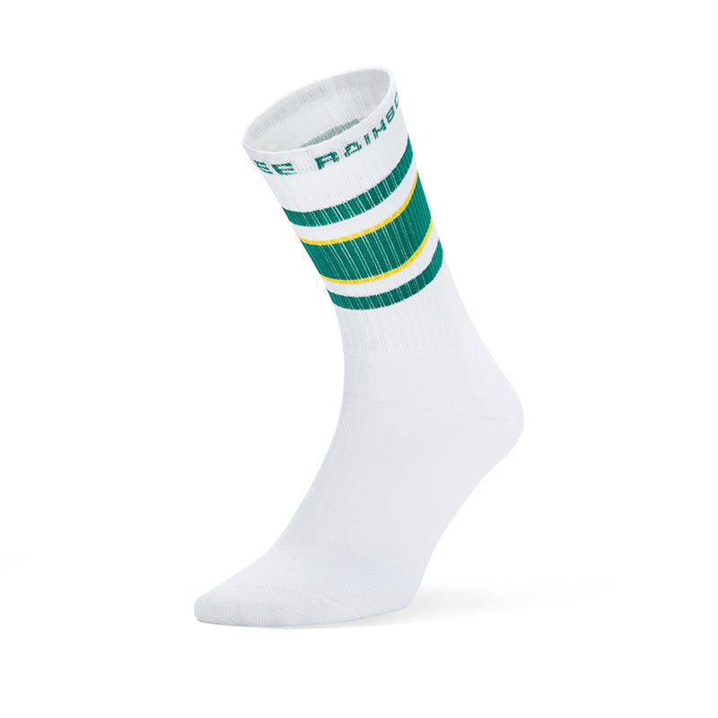 Customizable Letter & Striped Crew Socks | OEM Custom Logo Retro Streetwear Socks | 50 Pairs MOQ for Brands