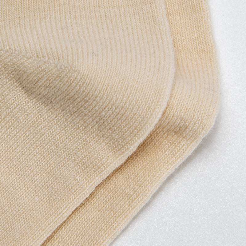 Beige Blue Orange Retro Crew Socks