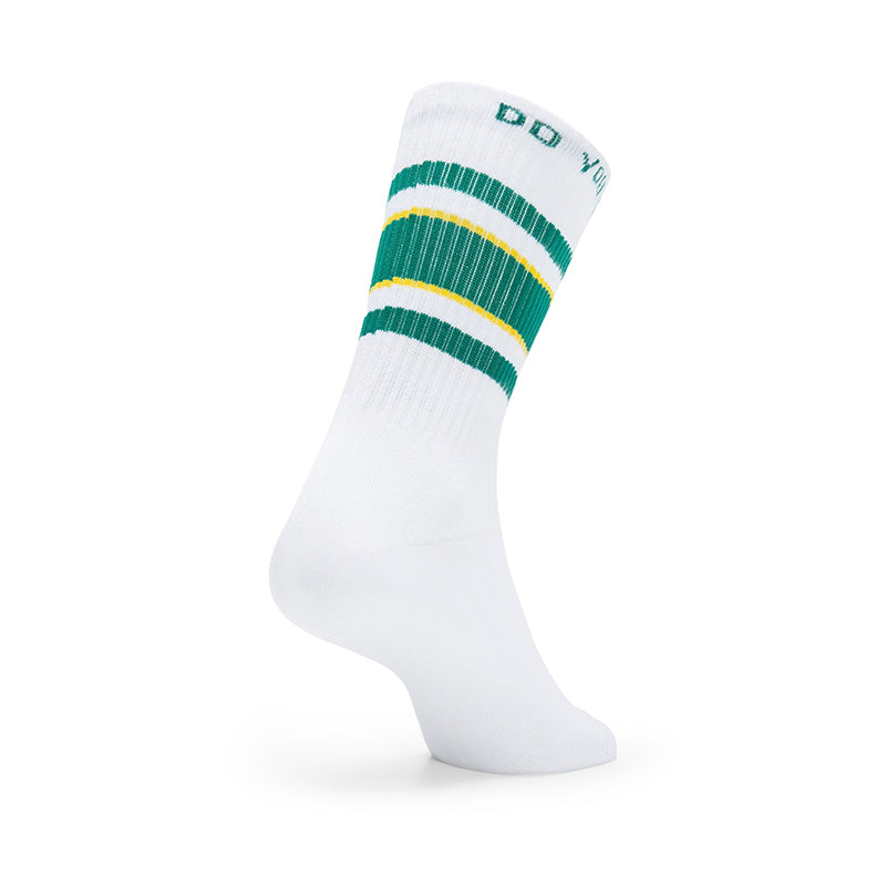 Customizable Letter & Striped Crew Socks | OEM Custom Logo Retro Streetwear Socks | 50 Pairs MOQ for Brands