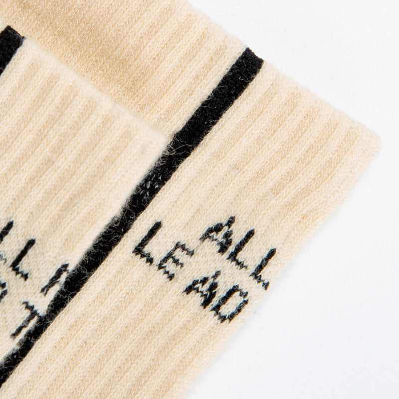 Beige Neutral Techwear Crew Socks