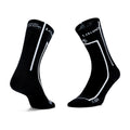 Black Techwear Geometric Crew Socks
