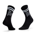 Black Retro Striped Crew Socks